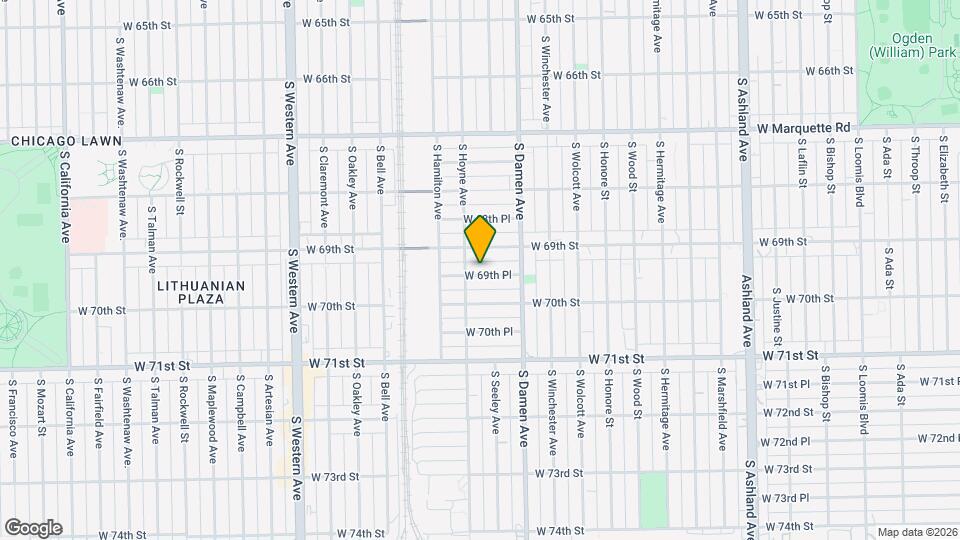 2046 W 69th Pl Map and Location Details
