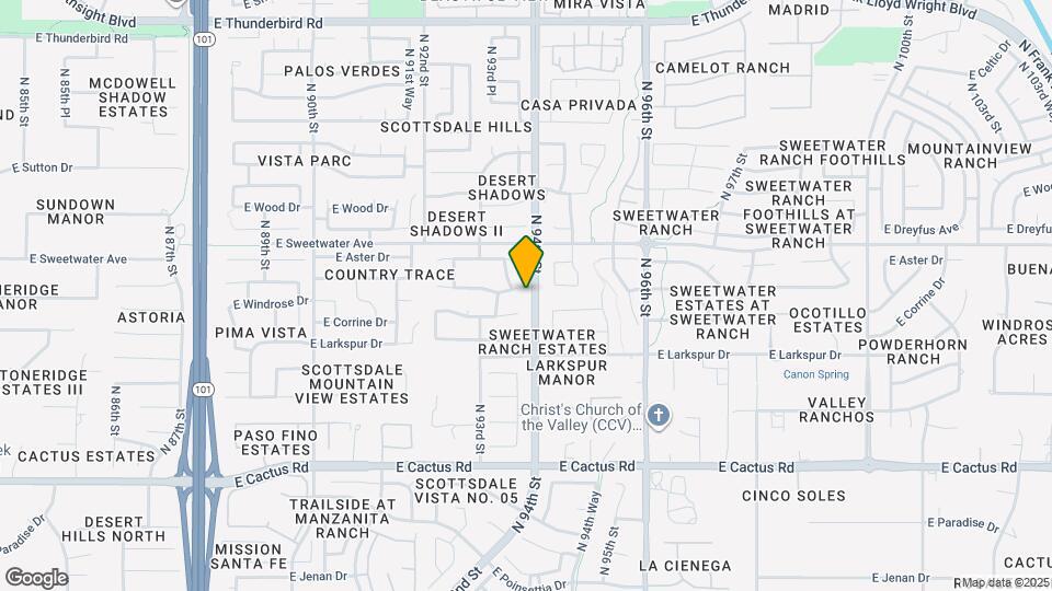 9379 E Windrose Dr Map and Location Details