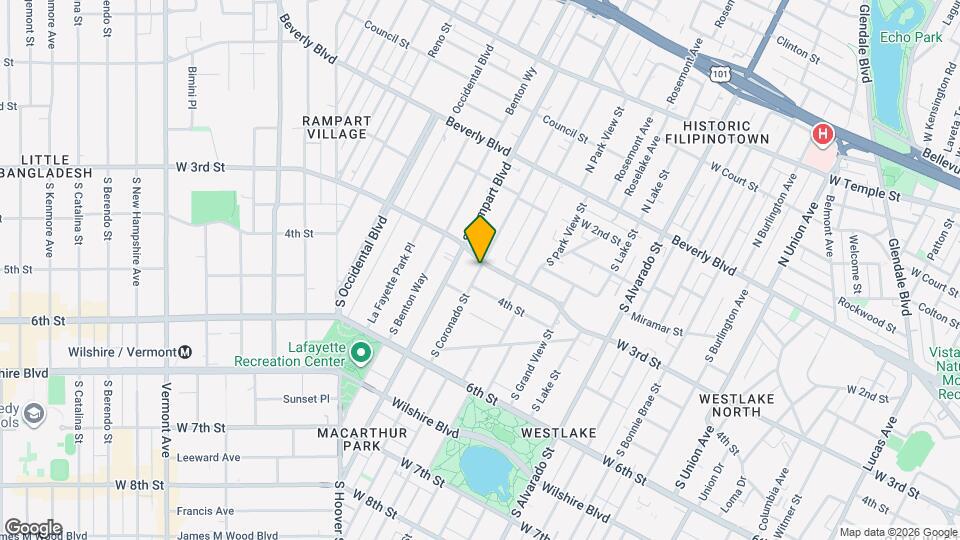 316 S Coronado St, Unit 316 S Coronado St Map and Location Details