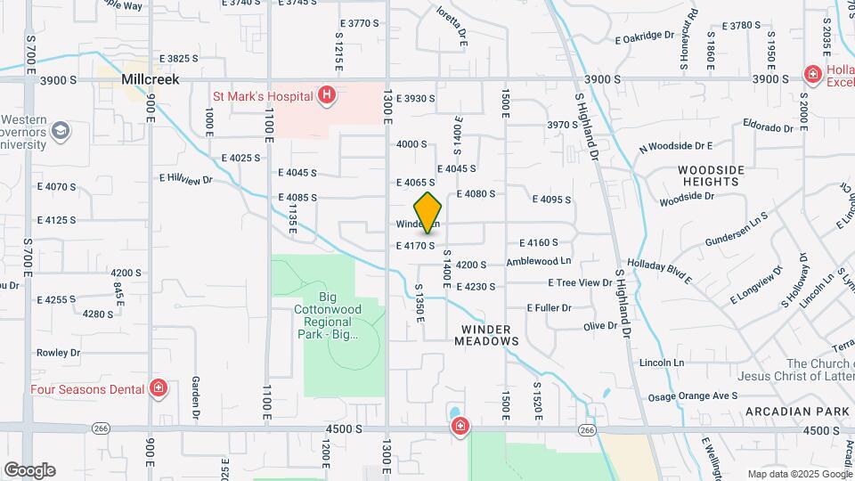 1363 E 4170 S Map and Location Details