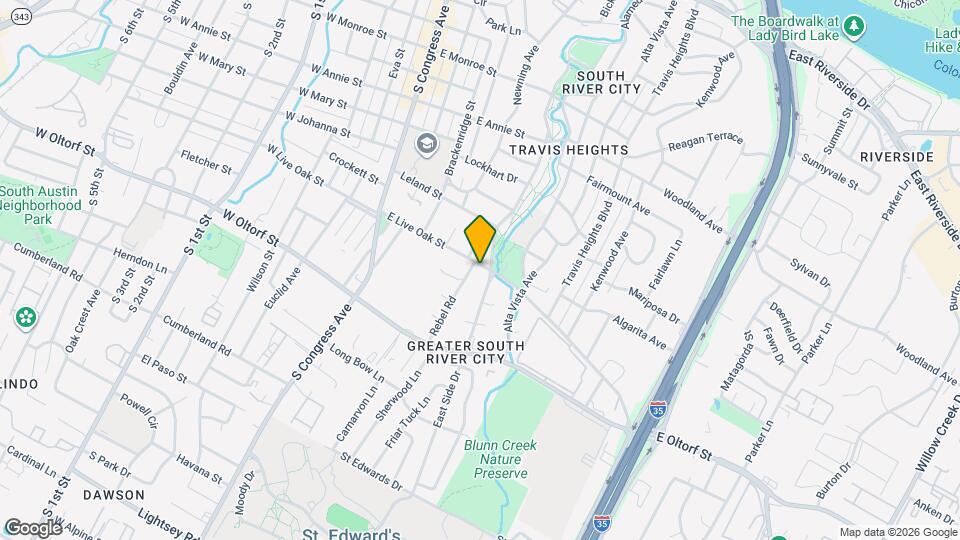 521 E Live Oak St Map and Location Details