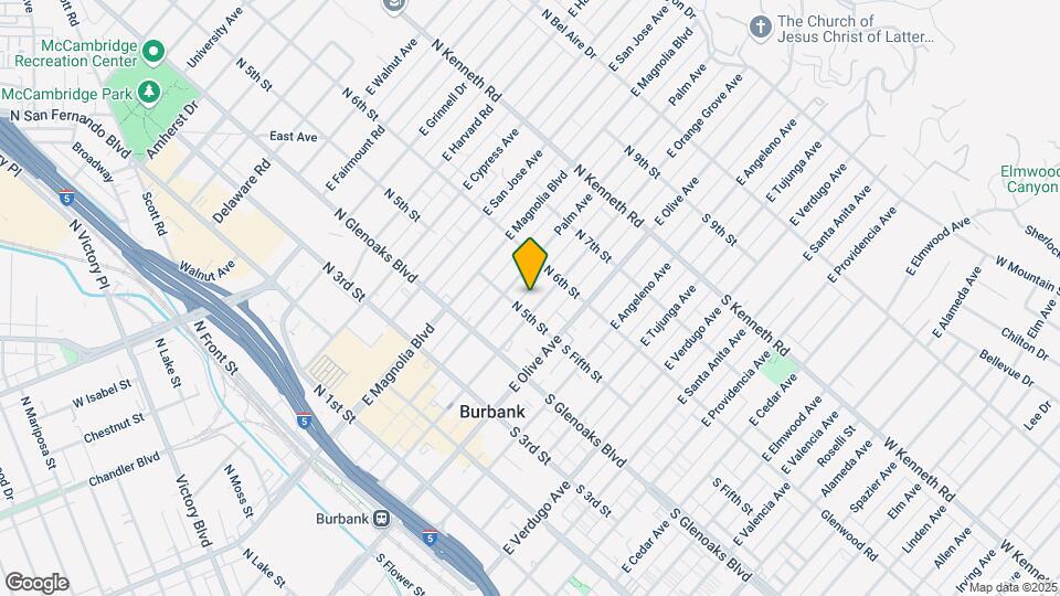 521 E Orange Grove Ave Mapa y Detalles de la Ubicación