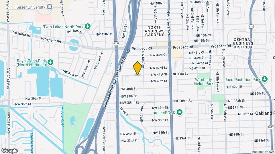 600 NW 41st St Map and Location Details
