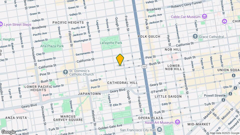 1738 Bush St Map and Location Details