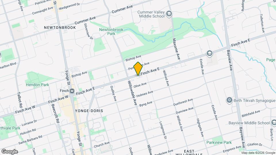 133A Finch Ave E Map and Location Details