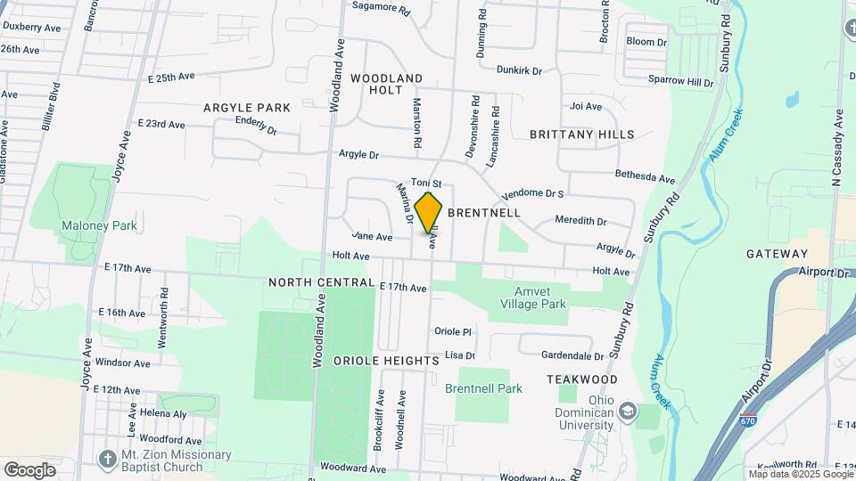 1587 Brentnell Ave Map and Location Details