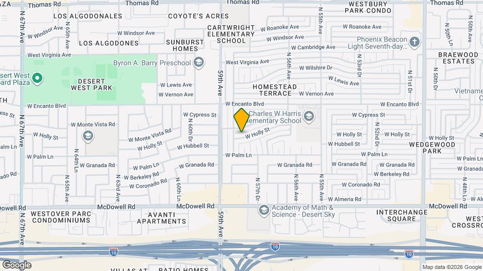 5808 W Holly St Mapa y Detalles de la Ubicación
