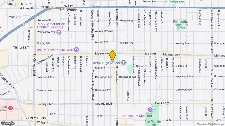 624 N Hayworth Ave Map and Location Details