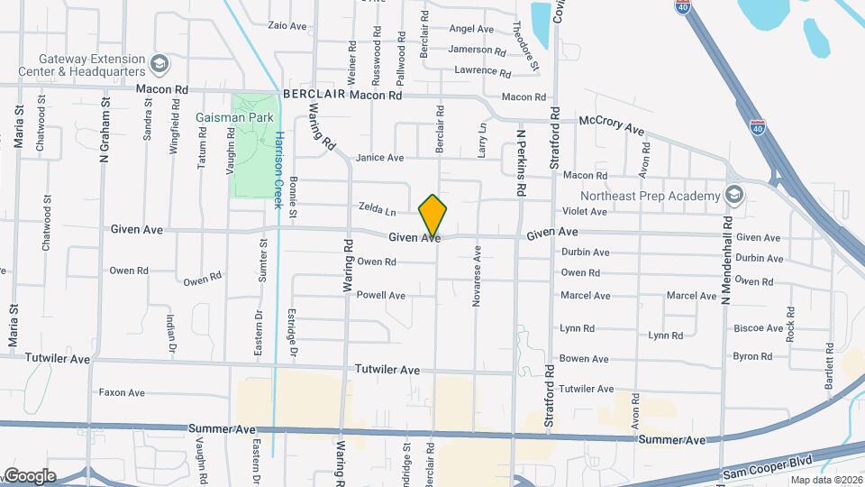 915 Berclair Rd Map and Location Details