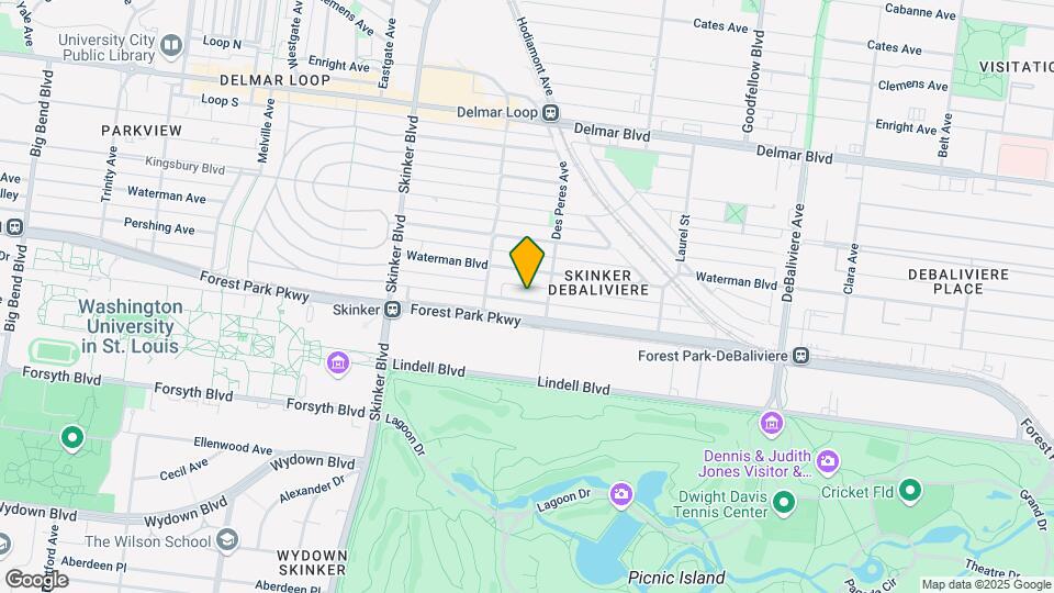 6021 Pershing Ave Map and Location Details