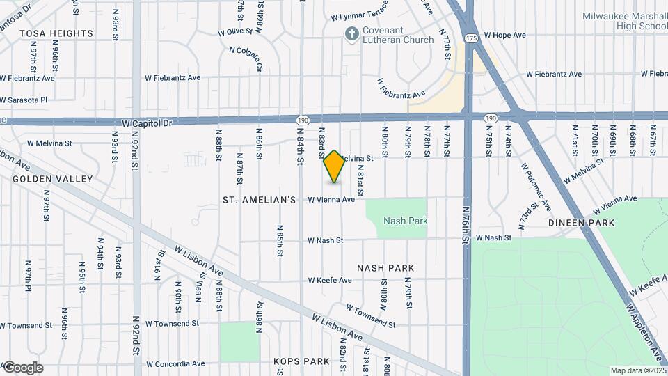 3823 N 82nd St Map and Location Details