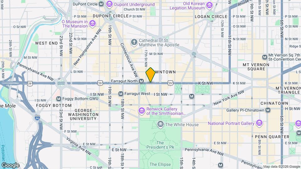 1630 K St NW Map and Location Details