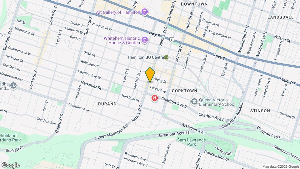 201 James St S Map and Location Details