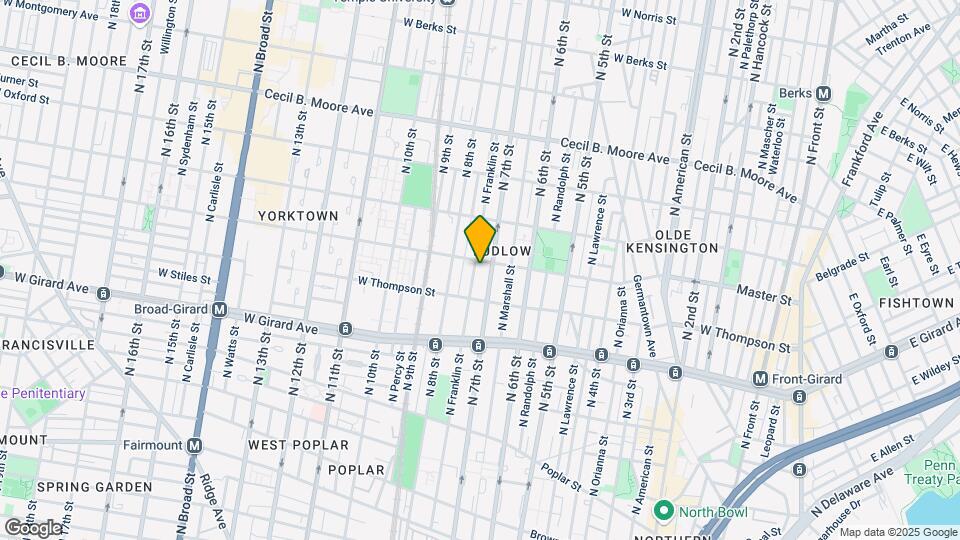 1335 N Franklin St Map and Location Details