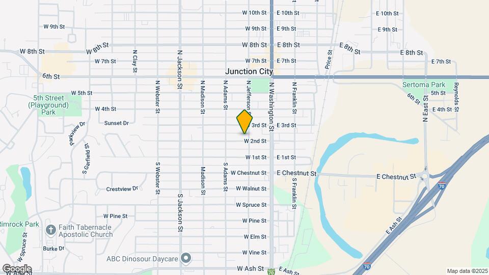 206 N Jefferson St Map and Location Details
