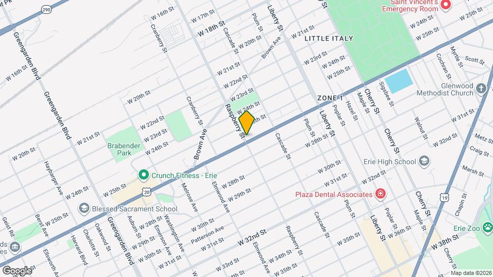 1062 W 26th St Map and Location Details