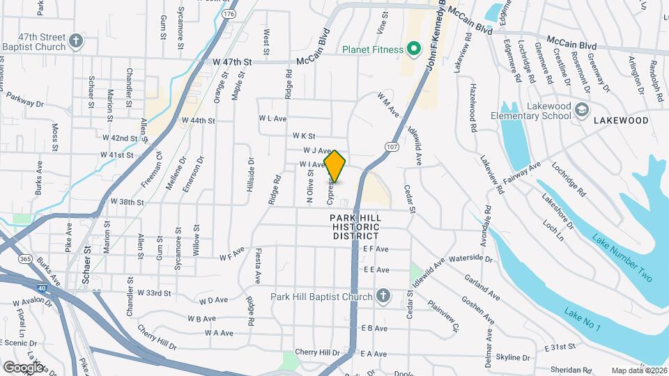 3908 N Cypress St Map and Location Details