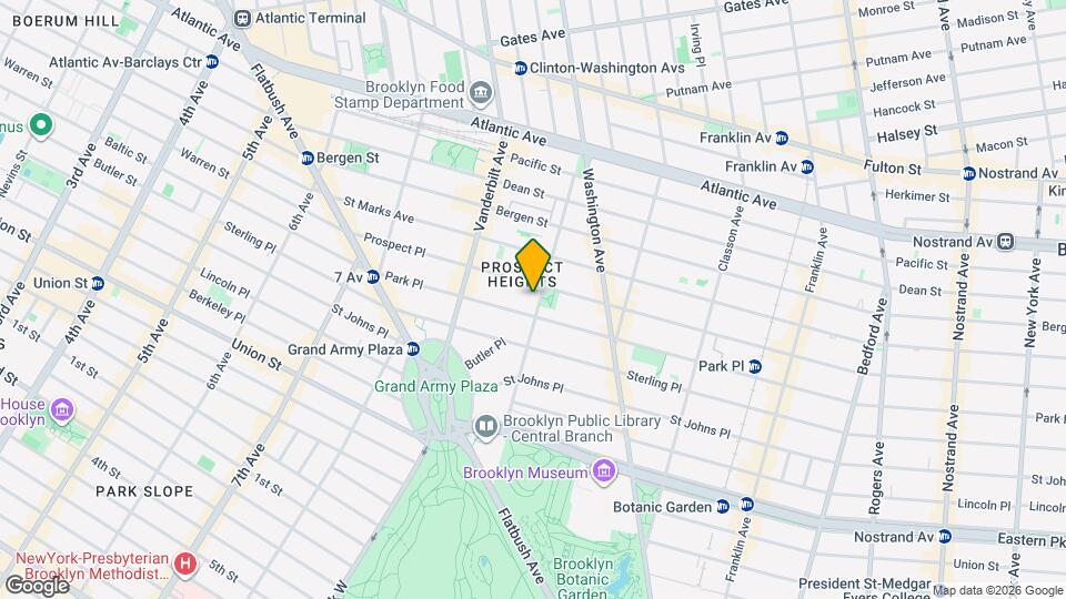 130 Underhill Ave, Unit #1 Map and Location Details