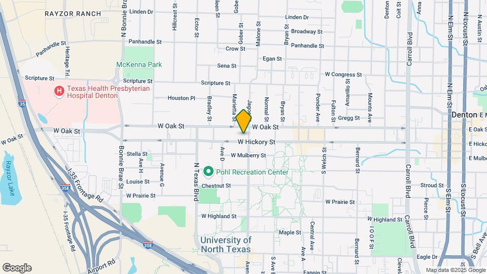 1700 W Hickory St Mapa y Detalles de la Ubicación