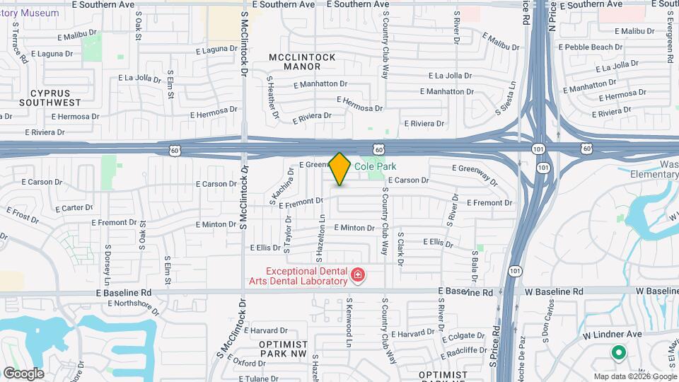 1924 E Fremont Dr Map and Location Details