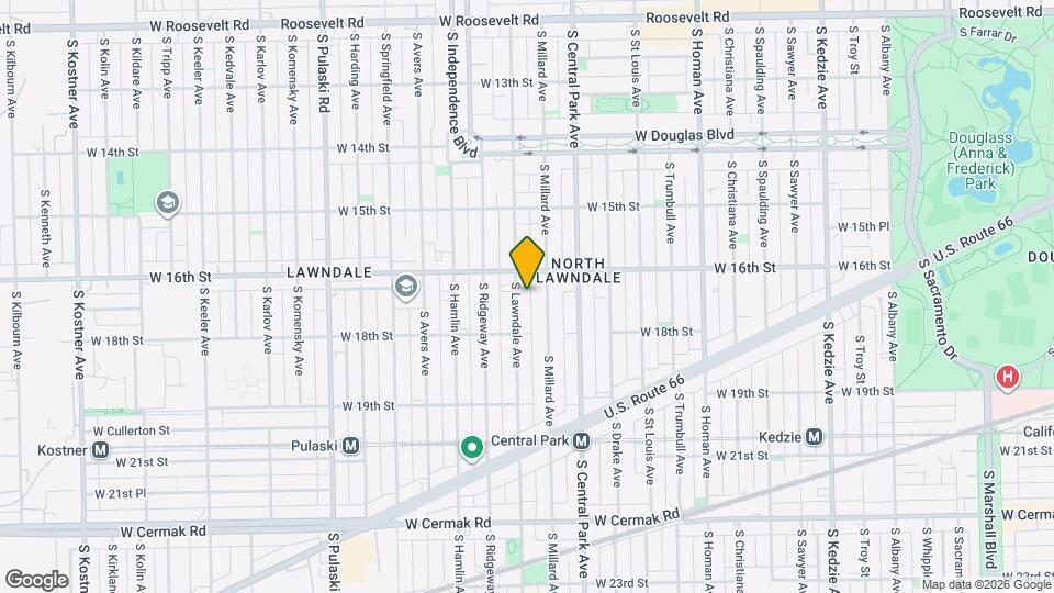 1621 S Lawndale Ave Map and Location Details
