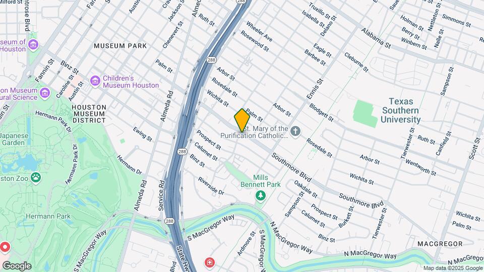 2602 Southmore Blvd Mapa y Detalles de la Ubicación