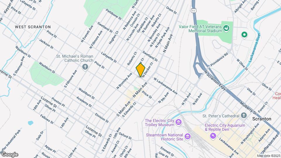 1123 Lafayette St Map and Location Details