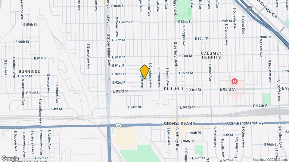 9225 S Cregier Ave Map and Location Details