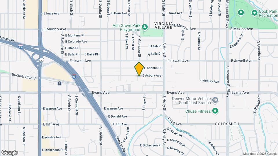 5300 E Asbury Ave. Map and Location Details