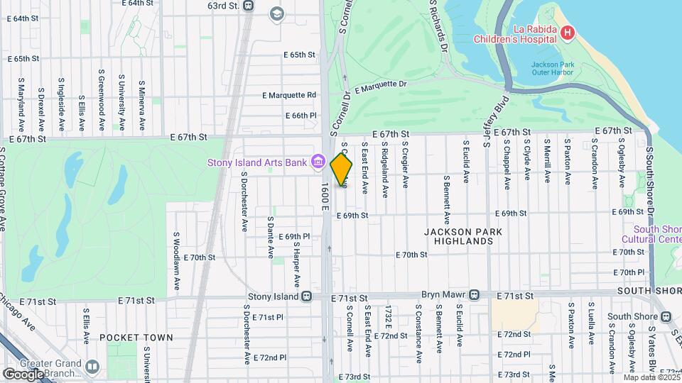 6820-6822 S Cornell Ave Map and Location Details