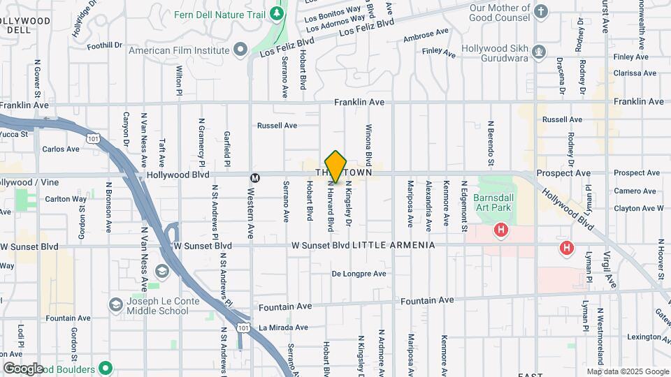 1640 N Harvard Blvd Map and Location Details