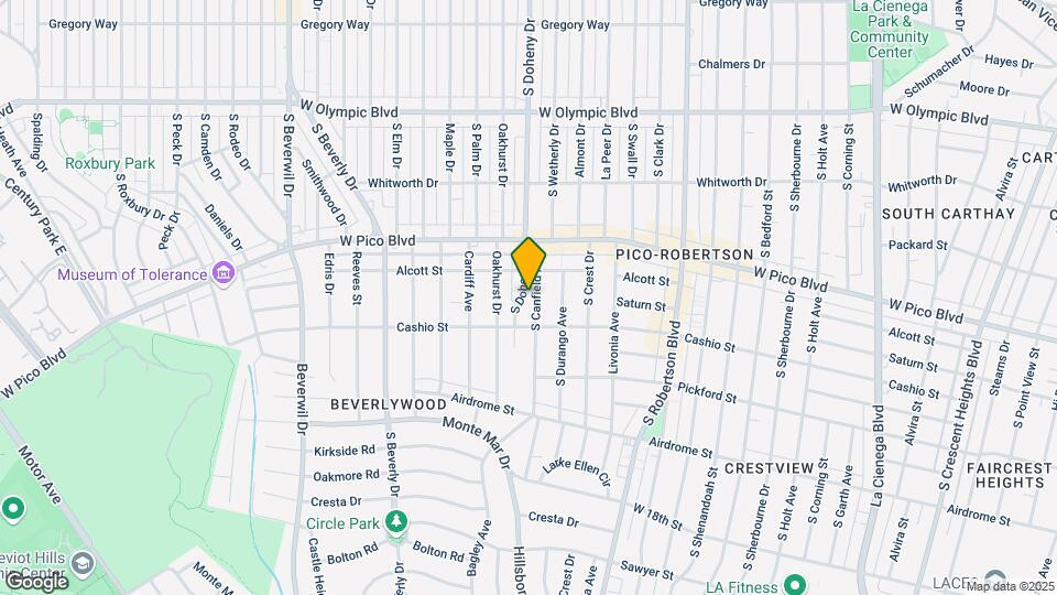 1461 S Canfield Ave Map and Location Details