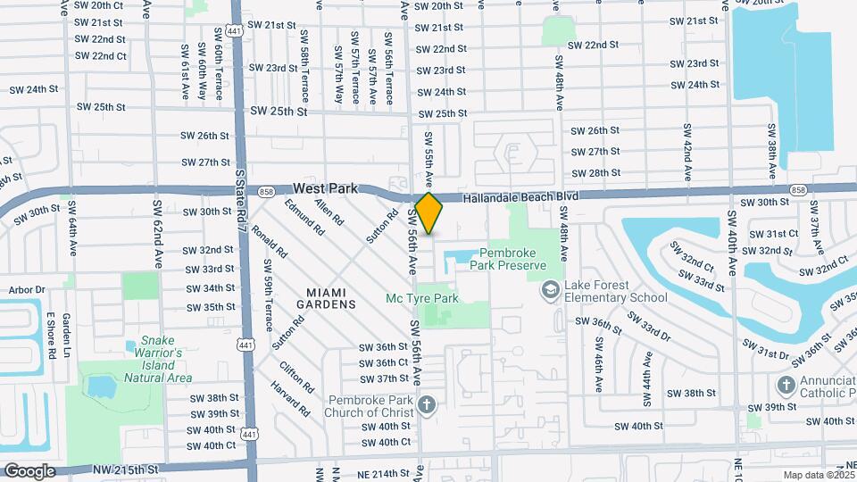 5500 SW 32nd St Map and Location Details