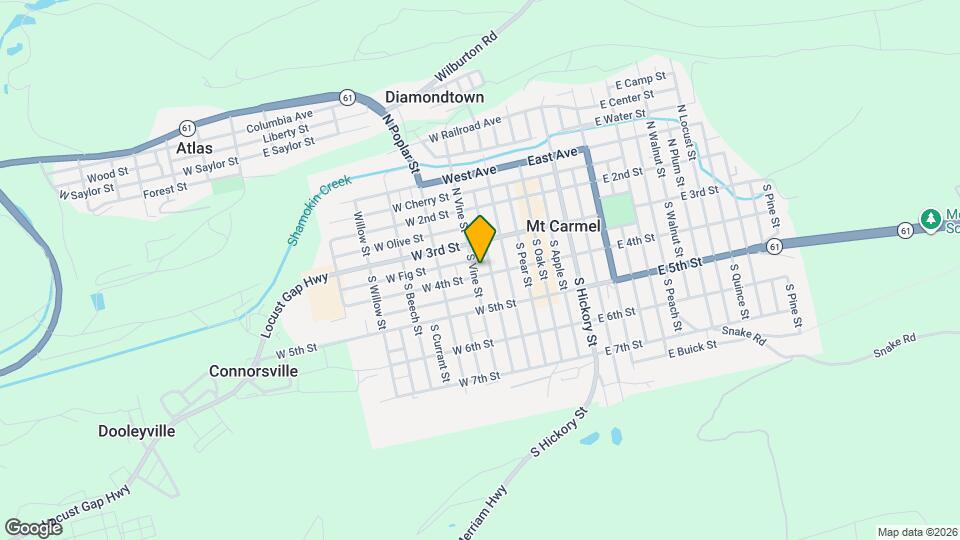 Mt Carmel Mapa y Detalles de la Ubicación