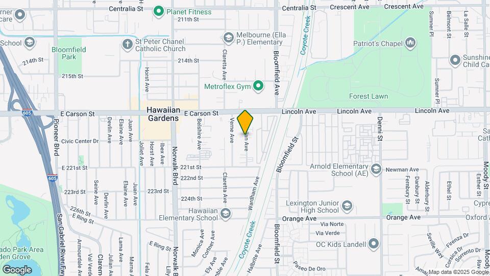 21827 Hawaiian Ave Map and Location Details