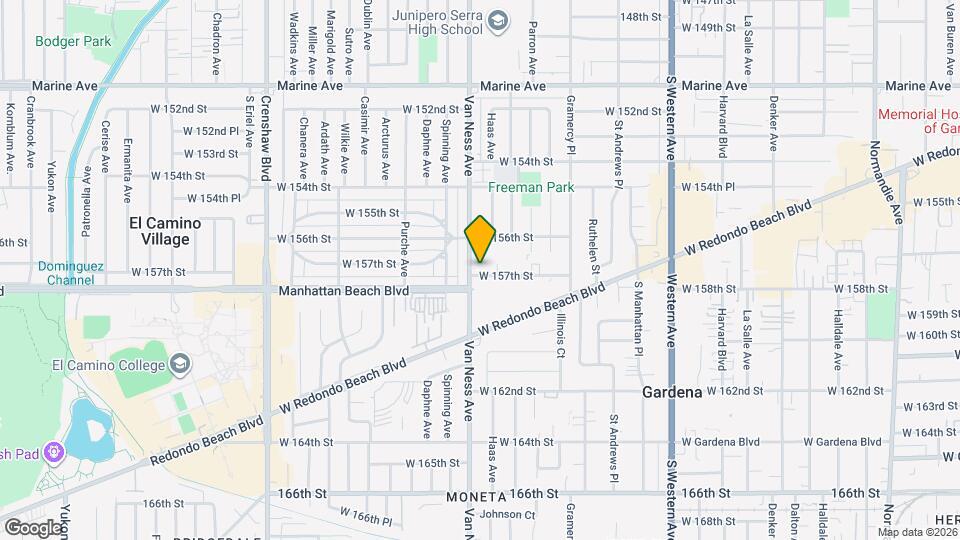 15612 Van Ness Ave Map and Location Details