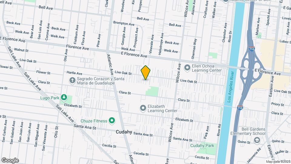 4742 Live Oak St Map and Location Details