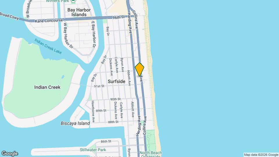 9140 Collins Ave Map and Location Details