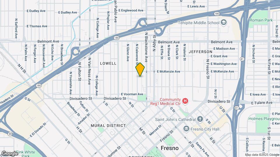 250 N Calaveras St Map and Location Details