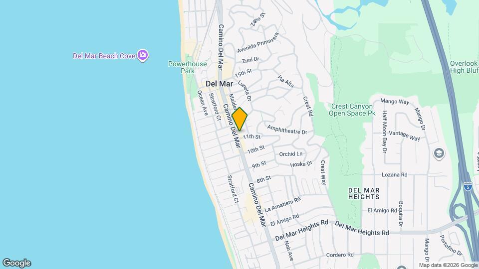 1105 Camino del Mar, Unit D Map and Location Details