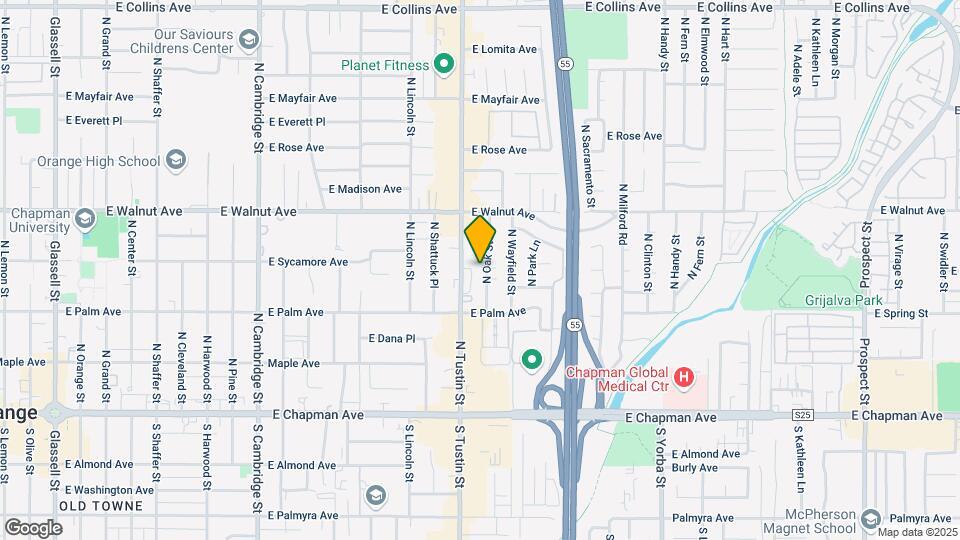 380-386 N Oak St Mapa y Detalles de la Ubicación