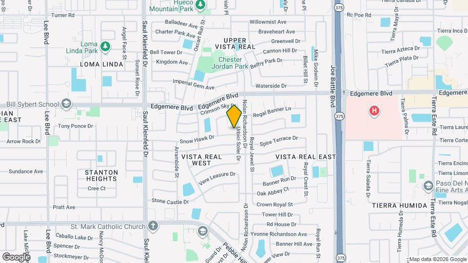 11905 Snow Hawk Dr Map and Location Details