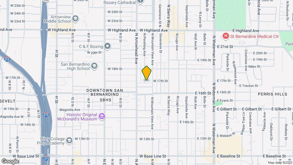 1707 N Pershing Ave Map and Location Details