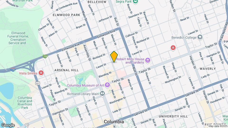 1726 Sumter St Map and Location Details