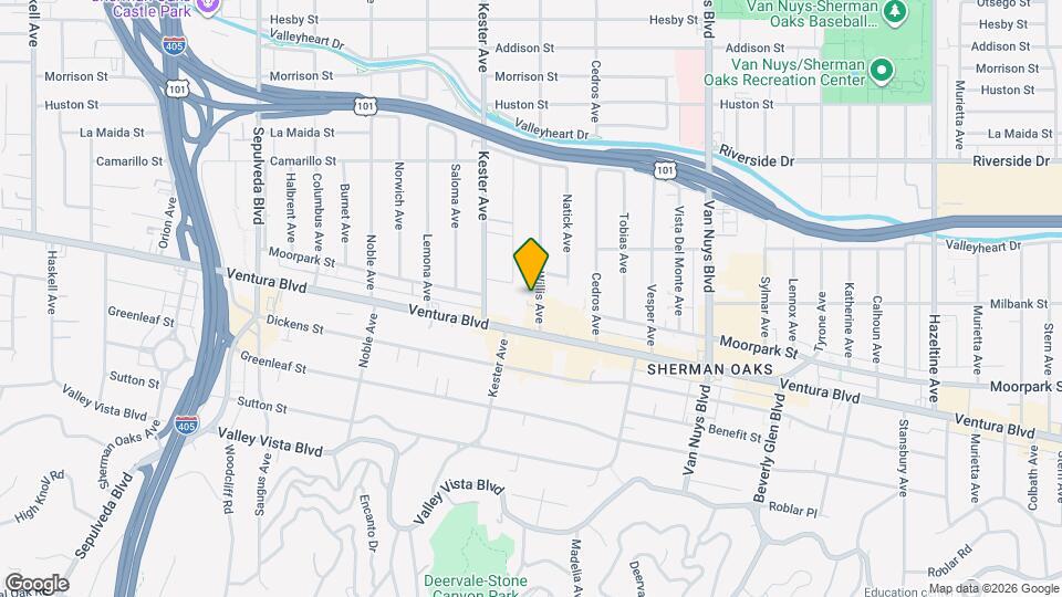 4543 Willis Ave Map and Location Details