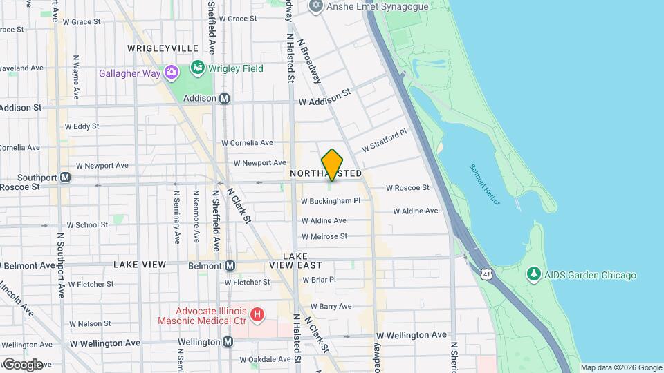 665 W Roscoe St Map and Location Details