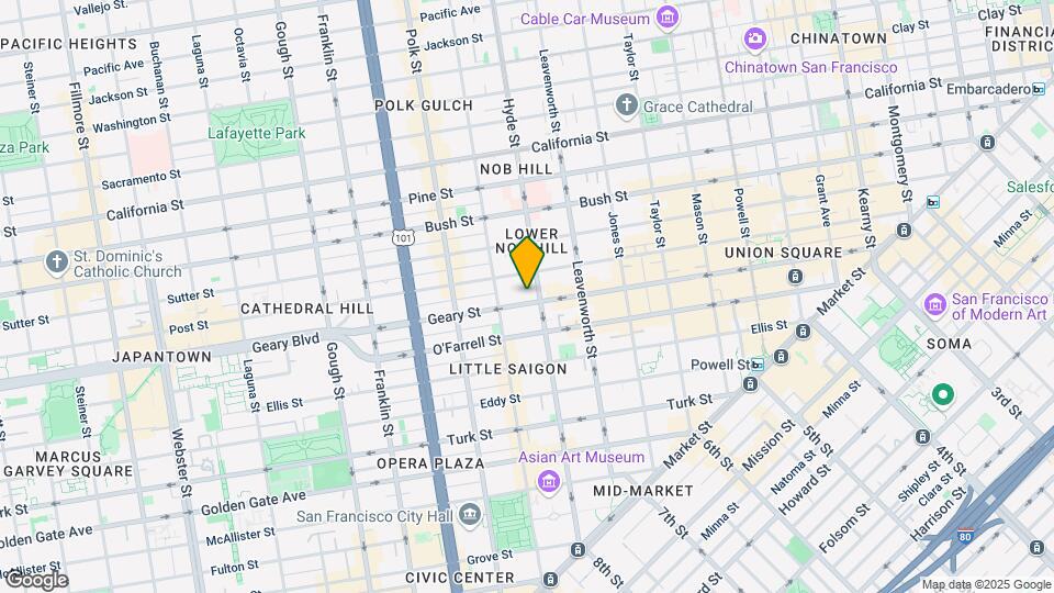 812 Geary St Map and Location Details