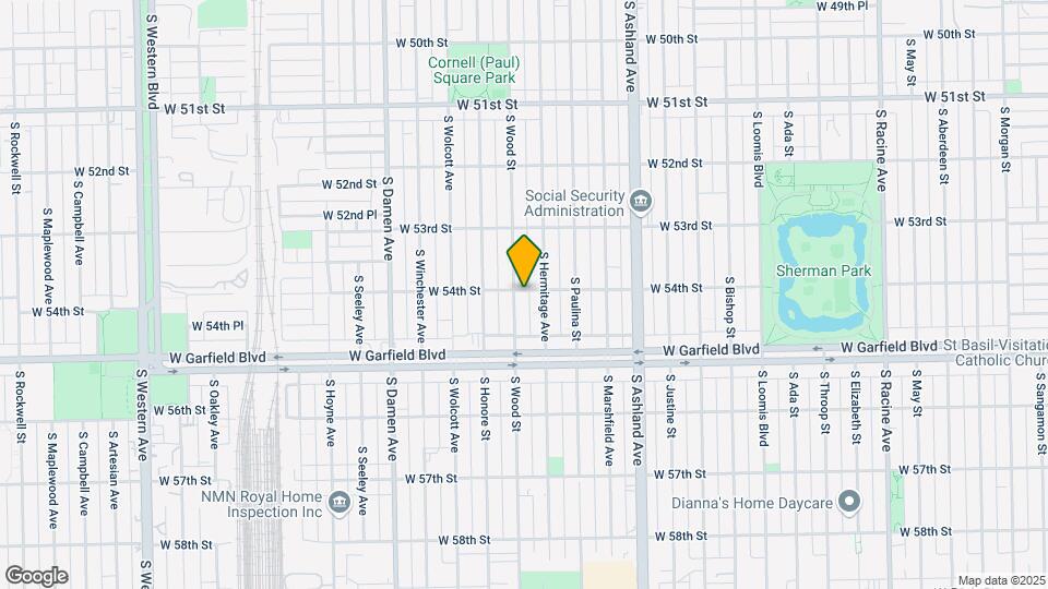 5401 S Wood St Map and Location Details