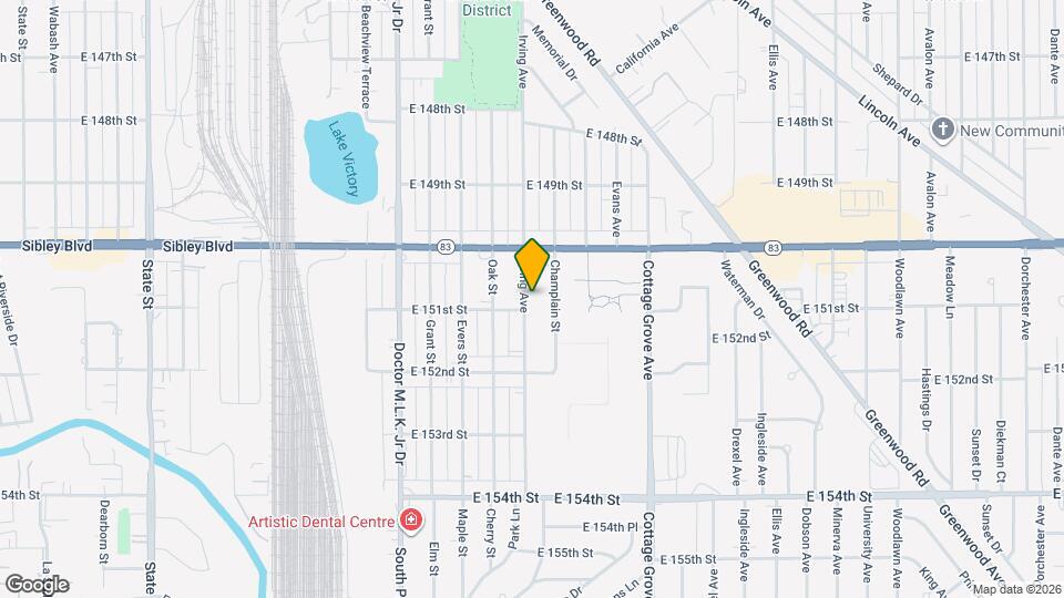 15041 Irving Ave Map and Location Details