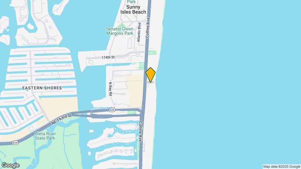 17001 Collins Ave, Unit 3401 Map and Location Details